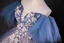 Vintage / Retro Ocean Blue Beading Sequins Prom Dresses 2023 Ball Gown Off-The-Shoulder Short Sleeve Backless Floor-Length / Long Formal Dresses