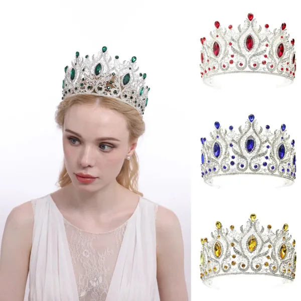 Baroque Vert Faux Diamant Accessoire Cheveux Mariage 2024 Alliage Mariage Accessorize