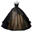 Elegant Black Beading Lace Flower Prom Dresses 2022 Ball Gown Scoop Neck Sleeveless Backless Cascading Ruffles Floor-Length / Long Formal Dresses