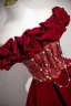 Vintage / Retro Burgundy Velvet Prom Dresses 2025 Ball Gown Ruffle Off-The-Shoulder Short Sleeve Backless Floor-Length / Long Prom Formal Dresses