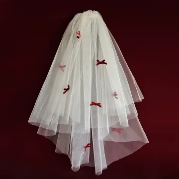 Charmant Blanche Noeud La Mariée Voile De Mariée 2025