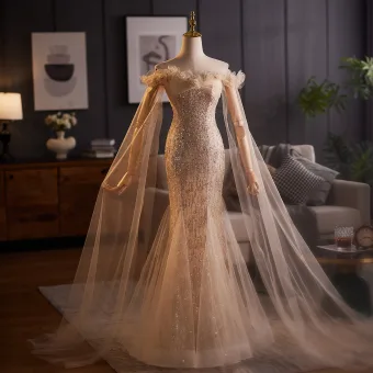 Bling Bling Charming Gold Beading Appliques Sequins Evening Dresses 2025 Trumpet Mermaid Off The Shoulder Sleeveless Backless Floor Length Long Formal Dresses