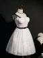 Sexy Blanche Anniversaire Robe De Fête 2022 Princesse Bretelles Spaghetti Sans Manches Dos Nu Noeud Ceinture Longue Robe De Ceremonie