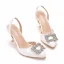 Chic / Beautiful White Rhinestone Wedding Shoes 2022 7 cm Stiletto Heels Pointed Toe Wedding High Heels