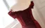 Chic / Beautiful Burgundy Backless Split Front Prom Dresses 2024 Trumpet / Mermaid Off-The-Shoulder Sleeveless Court Train Prom Formal Dresses