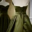 Vintage / Originale Vert Foncé Satin Robe De Bal 2024 Robe Boule Bustier Sans Manches Ceinture Dos Nu Longue Promo Robe De Ceremonie