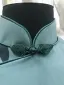 Chinese style Mint Green Tea-length Evening Party Cheongsam 2026 Trumpet / Mermaid High Neck Short Sleeve