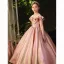 Elegant Candy Pink Sequins Flower Girl Dresses Prom 2022 Ball Gown Scoop Neck Short Sleeve Bow Floor-Length / Long Flower Girl Dresses