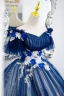 Elegant Royal Blue Beading Appliques Sequins Prom Dresses 2022 Ball Gown Off-The-Shoulder Short Sleeve Backless Floor-Length / Long Prom Formal Dresses