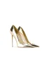 Sexy Gold Evening Party Pumps 2024 Leather 10 cm Stiletto Heels Pointed Toe Pumps High Heels