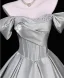 Classy Silver Satin Prom Dresses 2026 Ball Gown Off-The-Shoulder Short Sleeve Backless Floor-Length / Long Formal Dresses