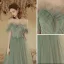 Charmant Vert Cendré Plissée Robe De Bal 2023 Princesse De l'épaule Manches Courtes Longue Promo Robe De Ceremonie