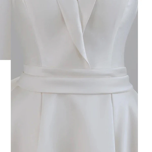 Fashion White Satin Evening Dresses 2023 A-Line / Princess Halter Sleeveless Backless Bow Sash Sweep Train Evening Party Formal Dresses