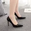 Sexy Schwarz Abend Lackleder Pumps 2023 9 cm Stilettos Spitzschuh Pumps Hochhackige