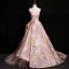 Mode Rougissant Rose Robe De Bal 2024 Robe Boule Bustier Sans Manches Dos Nu Longue Promo Robe De Ceremonie