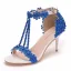 Charming Multi-Colors T-Strap Pearl Lace Flower Prom Womens Sandals 2024 7 cm Stiletto Heels Open / Peep Toe Sandals High Heels