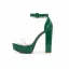 Sexy Blanche Été Soirée Sandales Femme 2022 12 cm Talons Épais Bride Cheville Peep Toes / Bout Ouvert Sandales Talons Hauts