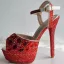 Sparkly Silver Wedding Shoes 2018 Crystal Rhinestone Ankle Strap 14 cm Stiletto Heels Open / Peep Toe Wedding High Heels