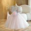 Chic / Beautiful Multi-Colors Birthday Flower Girl Dresses 2022 Ball Gown Scoop Neck Appliques Short Sleeve Short Flower Girl Dresses