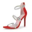 Sexy Beige Evening Party Rhinestone Womens Sandals 2023 Ankle Strap 10 cm Stiletto Heels Open / Peep Toe Sandals High Heels