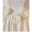 Elegant White Appliques Satin Wedding Dresses 2023 Ball Gown Scoop Neck Puffy Short Sleeve Backless Sweep Train Wedding