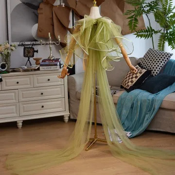 Fashion Sage Green Prom Tulle Shawls 2025