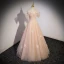 Mode Champagne Appliques Paillettes Robe De Bal 2023 Princesse De l'épaule Manches Courtes Dos Nu Longue Robe De Ceremonie