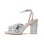 Vintage / Retro Gold Bow Street Wear Womens Sandals 2022 Ankle Strap 6 cm Thick Heels Open / Peep Toe Sandals High Heels