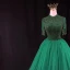 Haut de Gamme Vert Fait main Perlage Paillettes Robe De Bal 2022 Robe Boule Col Haut Faux Diamant Gland Manches Courtes Dos Nu Longue Robe De Ceremonie