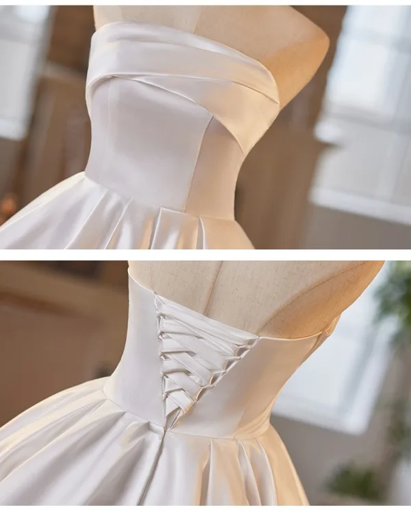 Chic / Beautiful White Cascading Ruffles Homecoming Short Graduation Dresses 2025 A-Line / Princess Strapless Sleeveless Backless