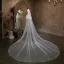 Vintage / Originale Blanche Voile De Mariée 3 m Tulle Chapel Train 2024