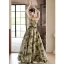 Vintage / Retro Army Green Printing Prom Dresses 2022 A-Line / Princess Strapless Sleeveless Backless Sash Floor-Length / Long Prom Formal Dresses