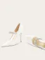 Elegante Weiß Strass Pailletten Brautschuhe 2025 10 cm Stilettos Spitzschuh Hochzeit Hochhackige