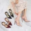 Sexy Noire Soirée Sandales Femme 2023 T-Strap 11 cm Talons Aiguilles À Bout Pointu Sandales Talons Hauts