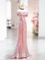 Charming Champagne Beading Evening Dresses 2025 Trumpet / Mermaid Off-The-Shoulder Sleeveless Backless Sweep Train Evening Party Formal Dresses