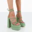 Unique Lavendel Strassenmode Sandalen Damen 2022 Knöchelriemen 12 cm Stilettos Peeptoes Sandaletten Hochhackige