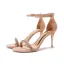 Sexy Champagne Evening Party Rhinestone Womens Sandals 2022 Ankle Strap 8 cm Stiletto Heels High Heels Open / Peep Toe Sandals