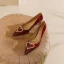 Elegant Burgundy Pearl Patent Leather Prom Pumps 2022 Leather 5 cm Stiletto Heels Pointed Toe Pumps High Heels