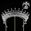 Baroque Silver Rhinestone Wedding Bridal Hair Accessories Tiara 2024 Alloy