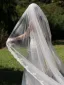 Vintage / Originale Blanche En Dentelle Fleur La Mariée Voile De Mariée 2025 Tulle