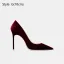 Chic / Beautiful Dark Green Suede Evening Party Pumps 2026 Leather 10 cm Stiletto Heels Pointed Toe High Heels