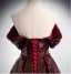 Chic / Belle Bordeaux Paillettes Robe De Bal 2024 Robe Boule Bustier Sans Manches Dos Nu Longue Promo Robe De Ceremonie