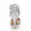 Glitzernden Silber Strass Brautschuhe 2023 Knöchelriemen 9 cm Stilettos Spitzschuh Hochzeit Sandaletten Hochhackige