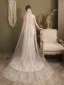 Modest / Simple White Glitter Sweep Train 2 m Wedding Veils 2025