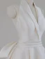 Fashion White Satin Evening Dresses 2023 A-Line / Princess Halter Sleeveless Backless Bow Sash Sweep Train Evening Party Formal Dresses