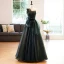 Fashion Dark Green Bow Prom Dresses 2023 A-Line / Princess Strapless Sleeveless Backless Floor-Length / Long Prom Formal Dresses