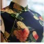 Style Chinois Vintage / Originale Noire Impression Cheongsam 2024 Trompette / Sirène Col Haut Sans Manches Thé Longueur