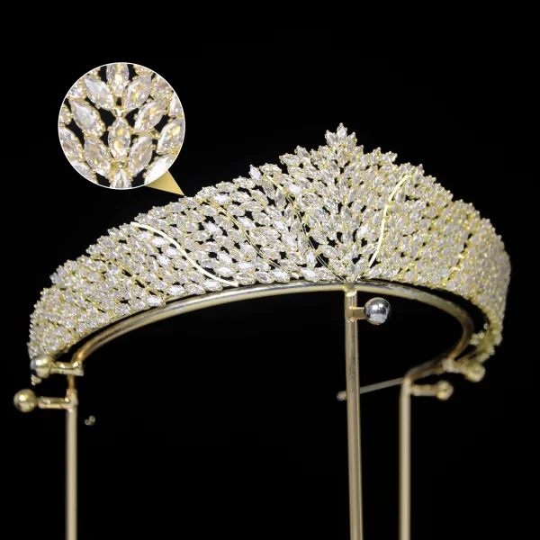 Scintillantes Argenté Faux Diamant Zircon Accessoire Cheveux Mariage 2024 Mariage Accessorize
