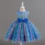 Bling Bling Blushing Pink Star Sequins Birthday Short Flower Girl Dresses 2024 Ball Gown Scoop Neck Sleeveless Bow Sash