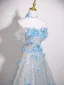 Charmant Silber Schmetterling Strass Pailletten Ballkleider 2025 A Linie Off Shoulder Ärmellos Rückenfreies Sweep / Pinsel Zug Festliche Kleider